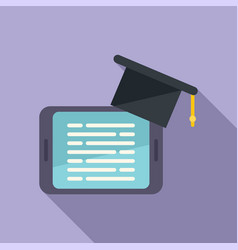 Online Course Education Icon Flat Student