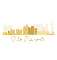 Belo Horizonte City Skyline Golden Silhouette