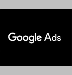 Google Ads Logo Symbol Name White Design