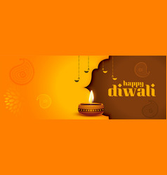 Happy Diwali Occasion Banner With Text Space