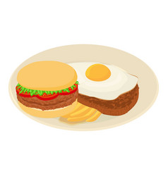 Portuguese Cuisine Icon Isometric Hamburger