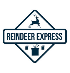 Reindeer Express Deer Badge Sticker