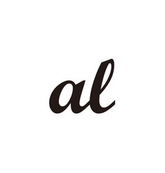 Letter Al Connect Geometric Symbol Simple Logo