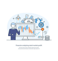 Professional Trader Analyzing Stock Market Profit