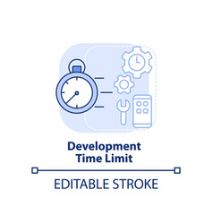 Development Time Limit Light Blue Concept Icon