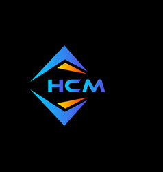 Hcm Abstract Technology Logo Design On Black