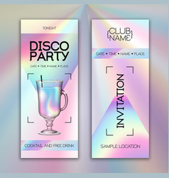 Holographic Disco Cocktail Party Poster