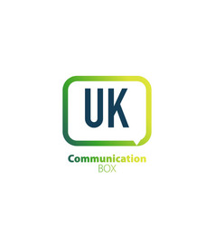 Initial Letter Uk Communication Box Logo Design