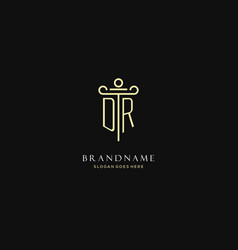 Luxury Modern Monogram Dr Logo For Law Firm