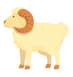 Wild Ram Icon Cartoon Goat Animal