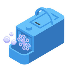 Blowing Bubbles Machine Icon Isometric