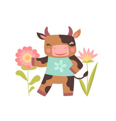 Cow With Flowers