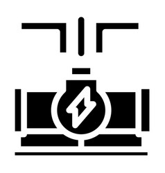 Geothermal Energy Pipe Icon Glyph