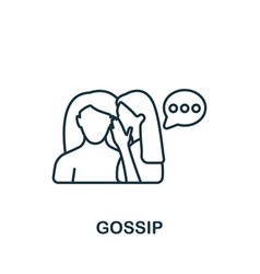 Gossip Icon Monochrome Simple Line Harassment