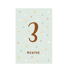 3 Months Baby Card Milestone