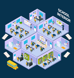 School Isometric Interior