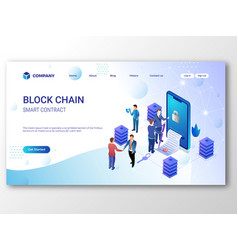 Smart Contract Blockchain Landing Page Design