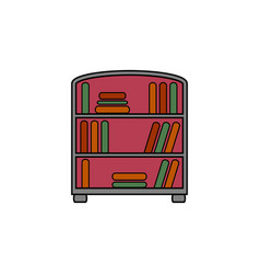 Bookcase Icon On White Background