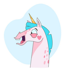 Happy Unicorn Cartoon Character Sticker