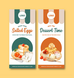 Salted Egg Flyer Design With Steamed Bun Toast