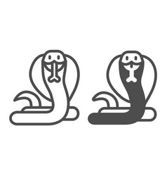 Snake Cobra Line And Solid Icon Worldwildlife