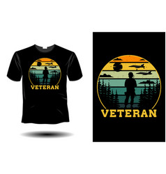 Veteran Mockup Retro Vintage Design