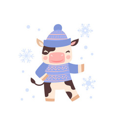 Cow With Snow