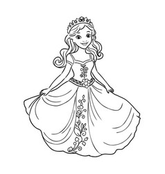 Little Princess Coloring Page For Kids