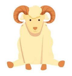 Stay Ram Icon Cartoon Farm Animal