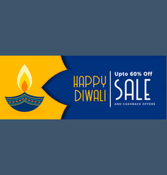 Stylish Happy Diwali Sale And Coupon Banner With