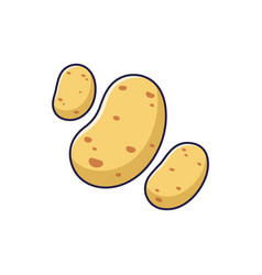 Cute Potato Cartoon Icon Food