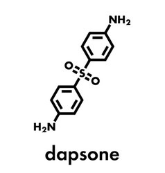 Dapsone Antibacterial Drug Molecule Skeletal