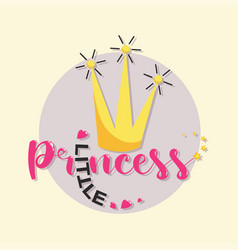 Little Princess Emblem Lettering Text For