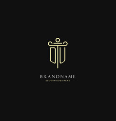 Luxury Modern Monogram Du Logo For Law Firm