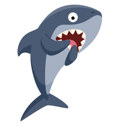 Scared Shark Character Cartoon Animal With Fear