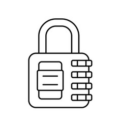 Security Padlock Line Icon