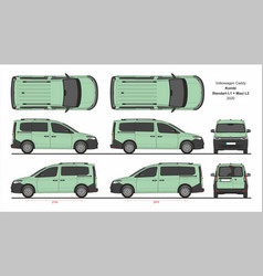 Vw Caddy Kombi L1 And L2 Green Van 2020