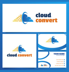 Cloud Convert Logo Design With Business Card