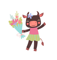 Cow With Bouquet