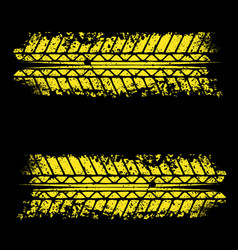 Grunge Horizontal Tire Track Yellow