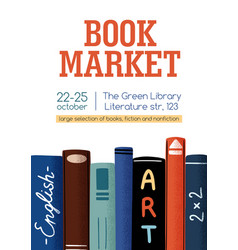 Poster For Book Market Or Fair With A Place