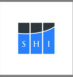 Shi Letter Logo Design On White Background