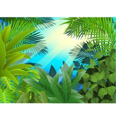 Tropical forest background Royalty Free Vector Image