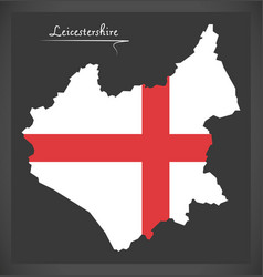 Leicestershire Map England Uk With English