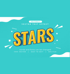 Modern And Editable Stars Font Text Effect