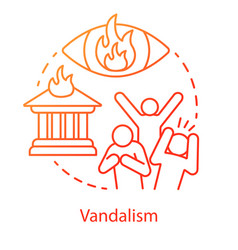 Vandalism Concept Icon Civil Unrest Property