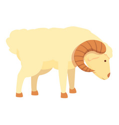 Big Ram Icon Cartoon Goat Animal