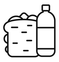 Home School Lunch Icon Outline Dinner Food