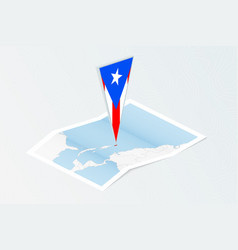 Isometric Paper Map Of Puerto Rico