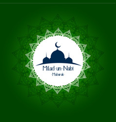 Milad Un Nabi Mubarak Green Background